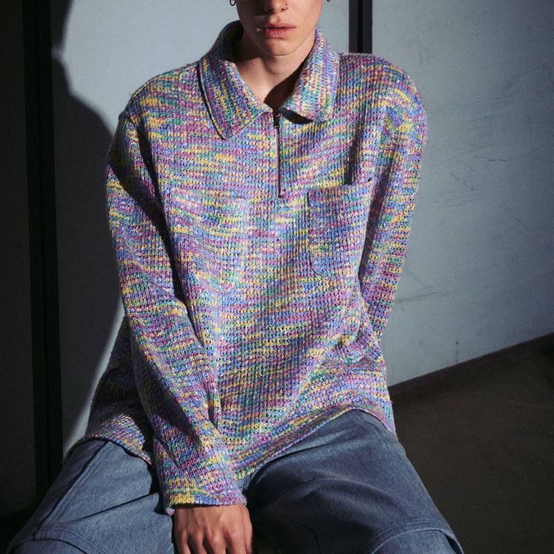 SOFT RAINBOW KNIT SHIRT