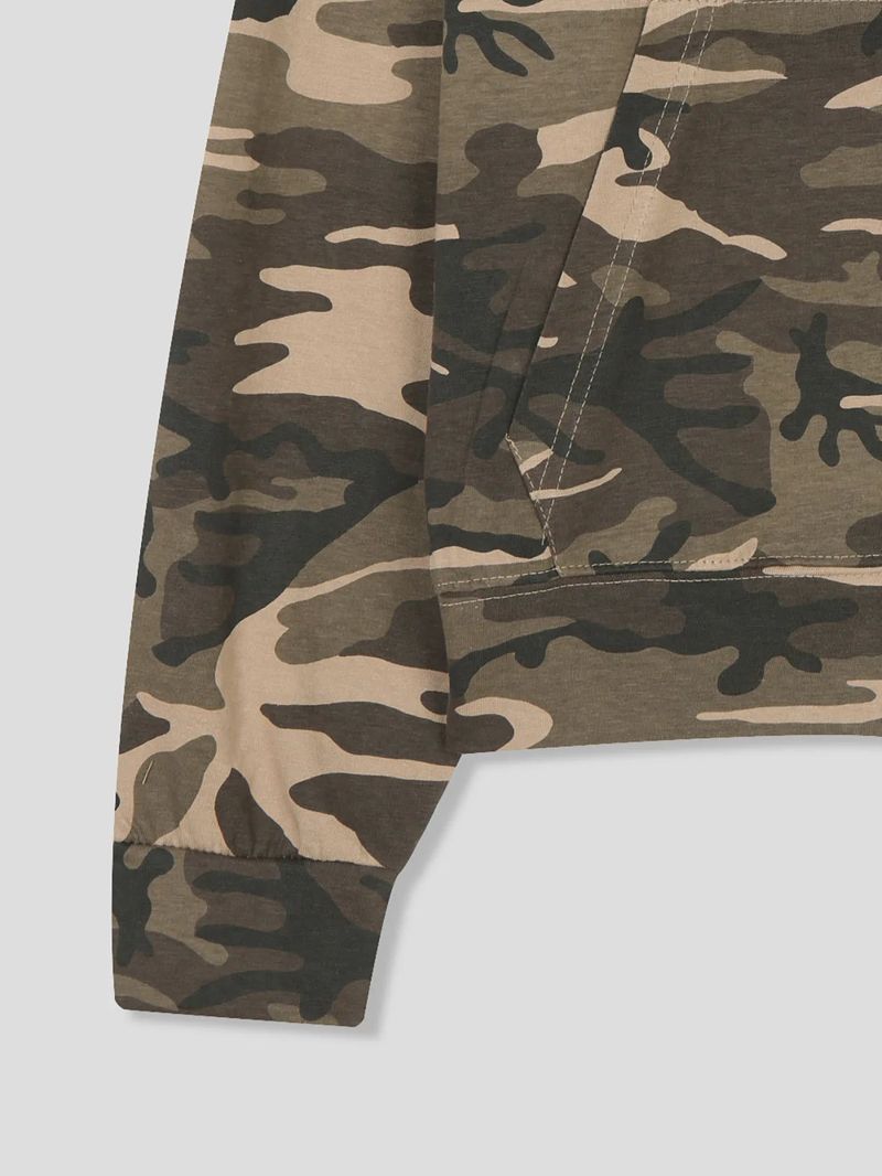 Camo Single Zip Hoodie
