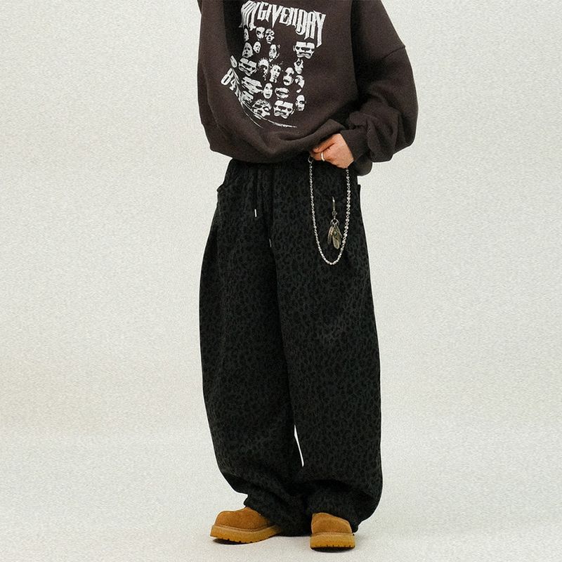 SEMIKAJI（セミカジ）の「YU Leopard Wide Cotton Banding Pants（Pants）」