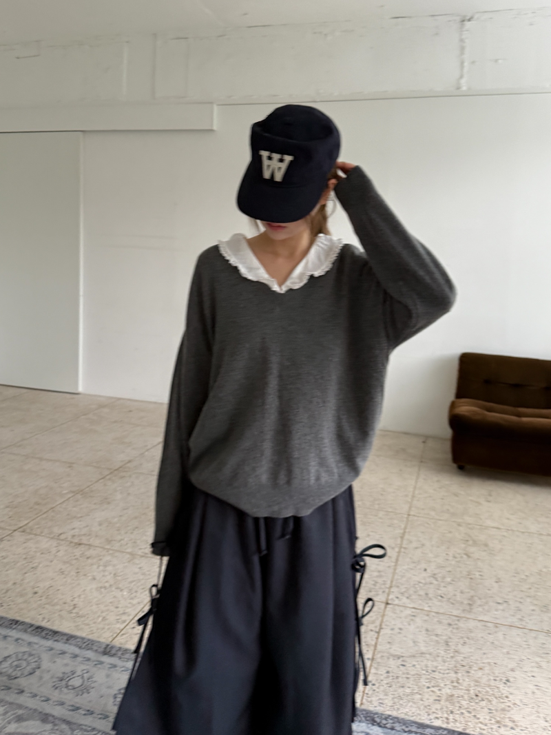side ribbon wrap pants