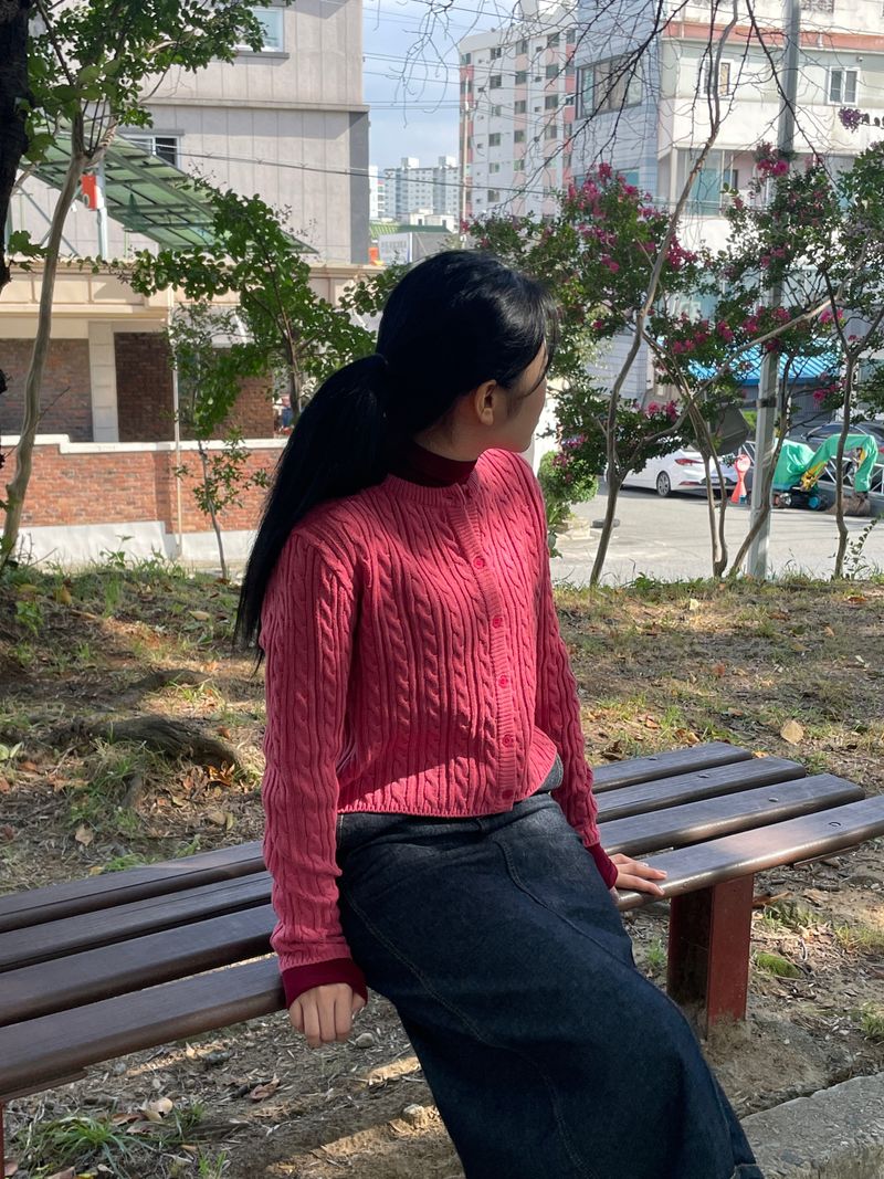 Modest indigo denim skirt