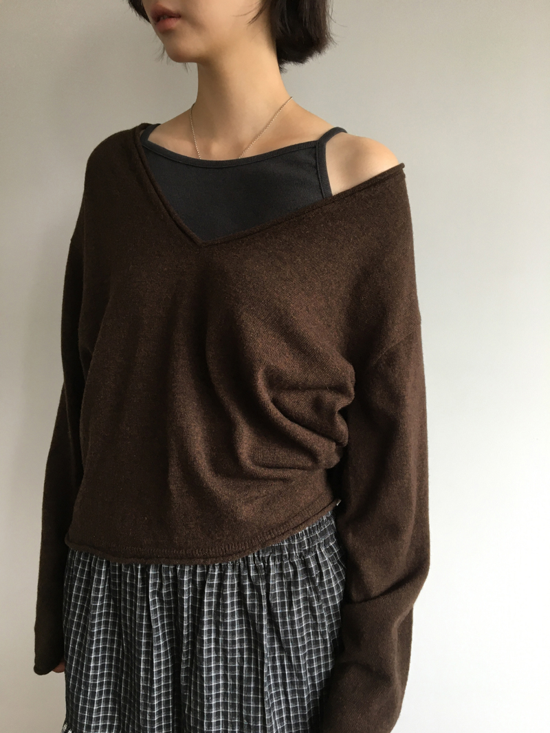 Luro V-neck knit (8color)