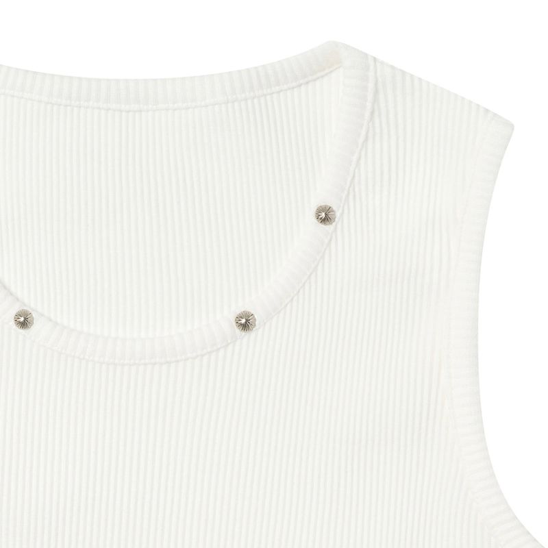 Ake Studded Sleeveless White