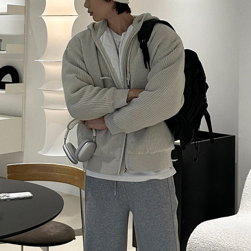 LMN Slay Oversized Fit Knitwear Hooded Padded (3 colors)