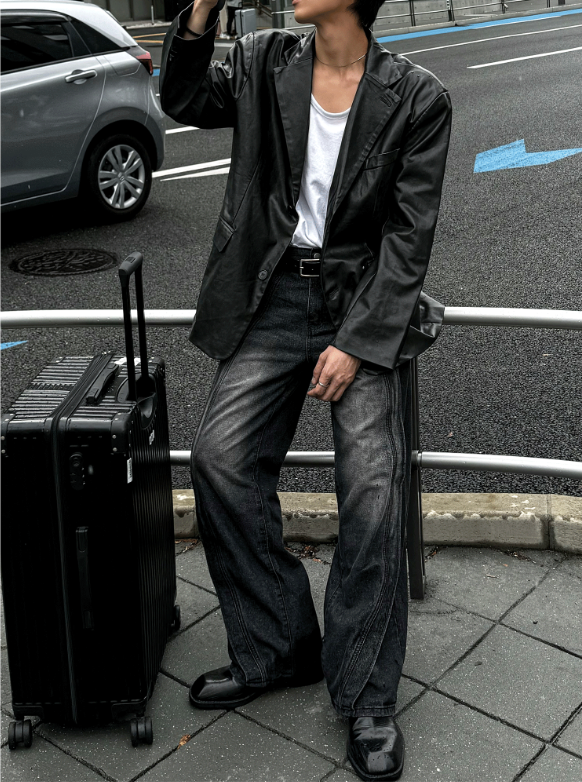 Low Classic Leather Blazer Jacket
