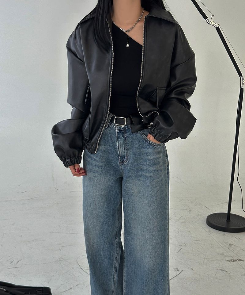 Unbalanced Off-Shoulder Warmer SET T-Shirt