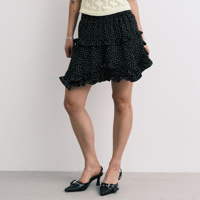 MIDNIGHT MOVE（ミッドナイトムーブ）の「frill skirt (dot)（Skirts）」