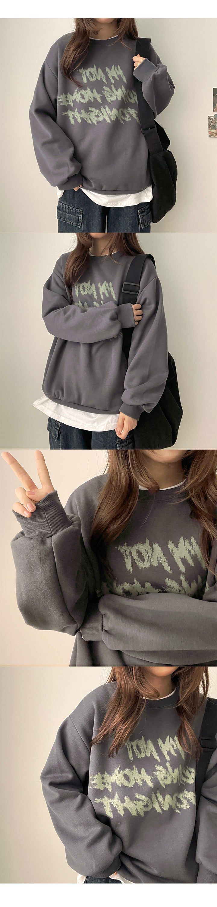 Rudy lettering oversized sweatshirt