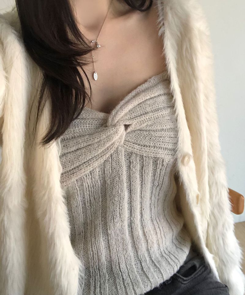 Alpaca knitwear top (2 colors)