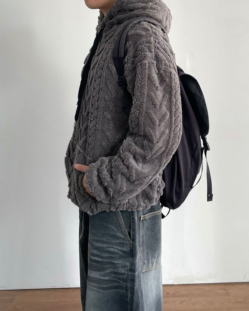 Cable Fleece Hoodie