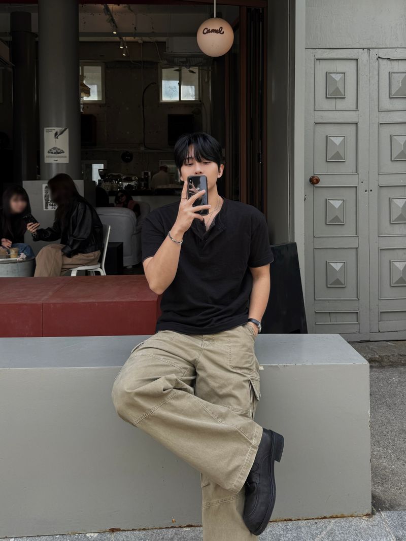 Lone dying wide cargo pants