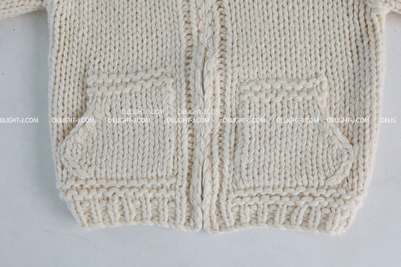 [Handmade] Wool knit zip-up jacket