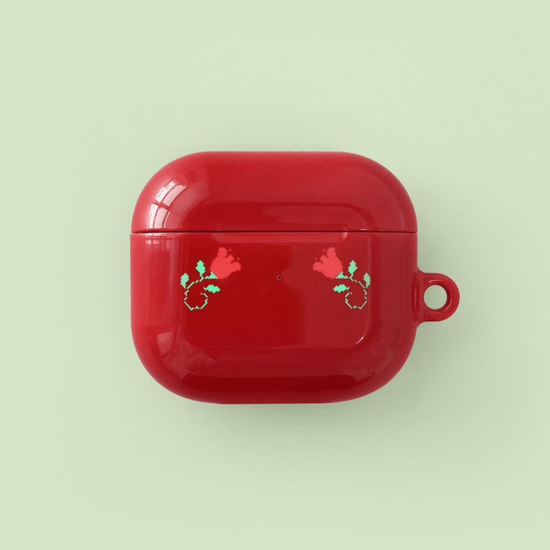 Organize a bit（オーガイナズ ア ビット）の「oab フラワーairpodsケース (レッド)（スマホグッズ/小物）」