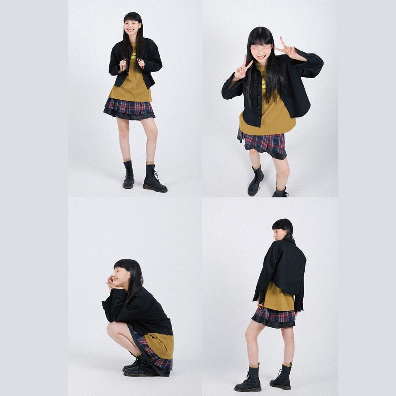 Shirring Frill Jacket (Ivory)