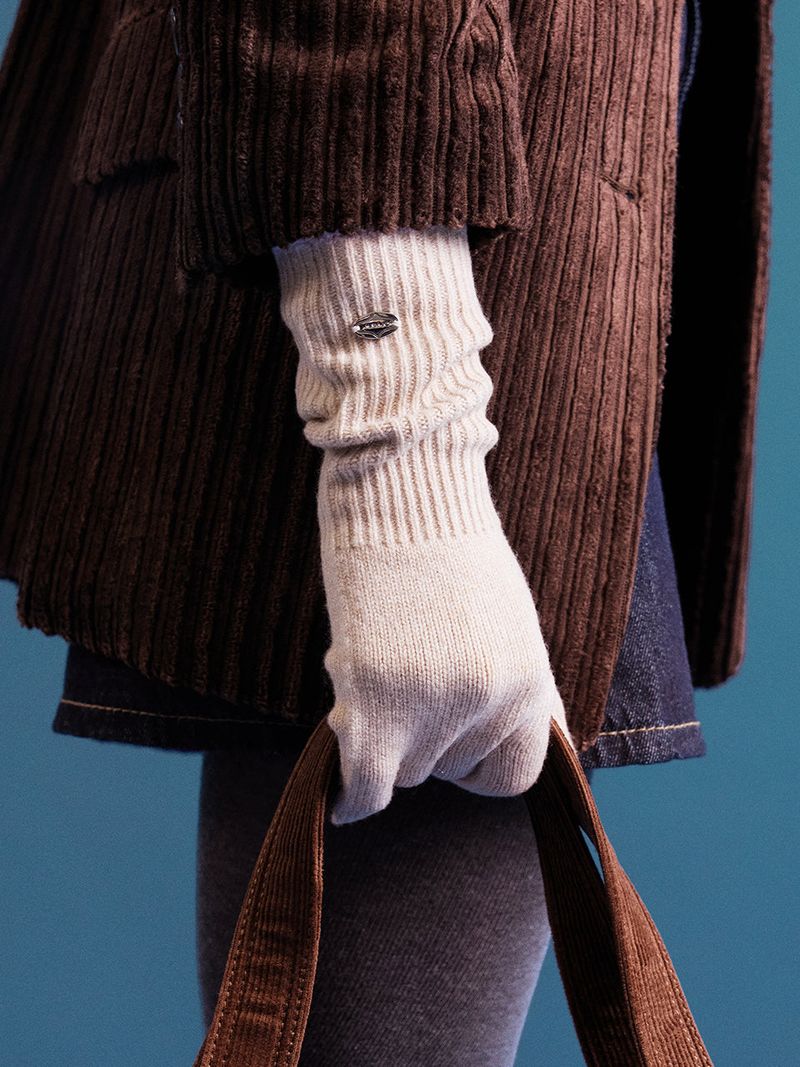 Two-tone Melange Gloves