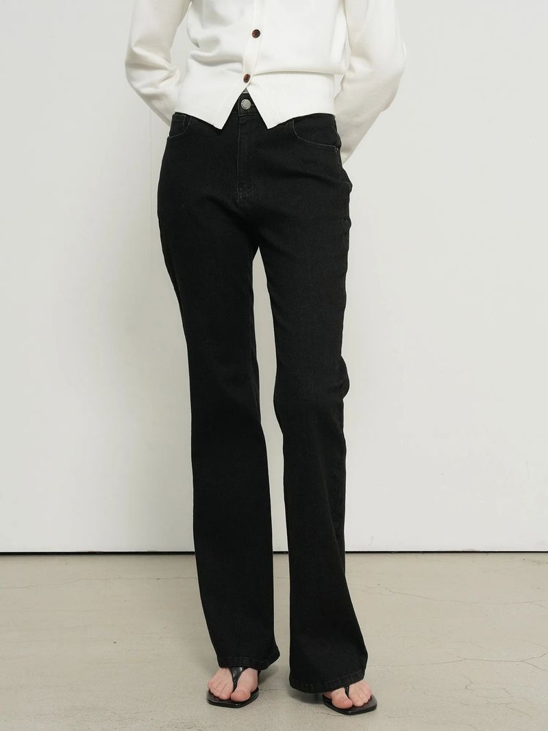 BOOTCUT WASHING DENIM PANTS