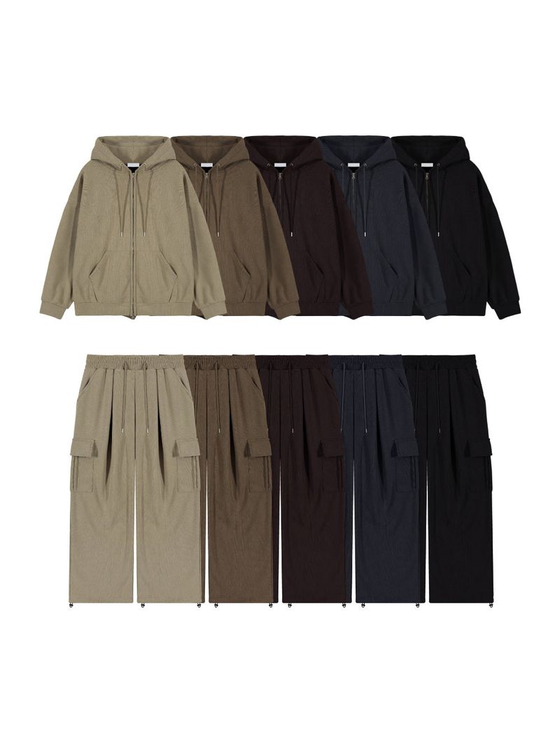 [SET] LMN Sturbo Corduroy Hooded Zip-Up + Cargo Pants (5 colors)
