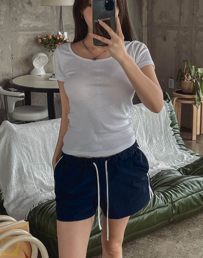 Kaya Slit Color Matching Nylon Shorts