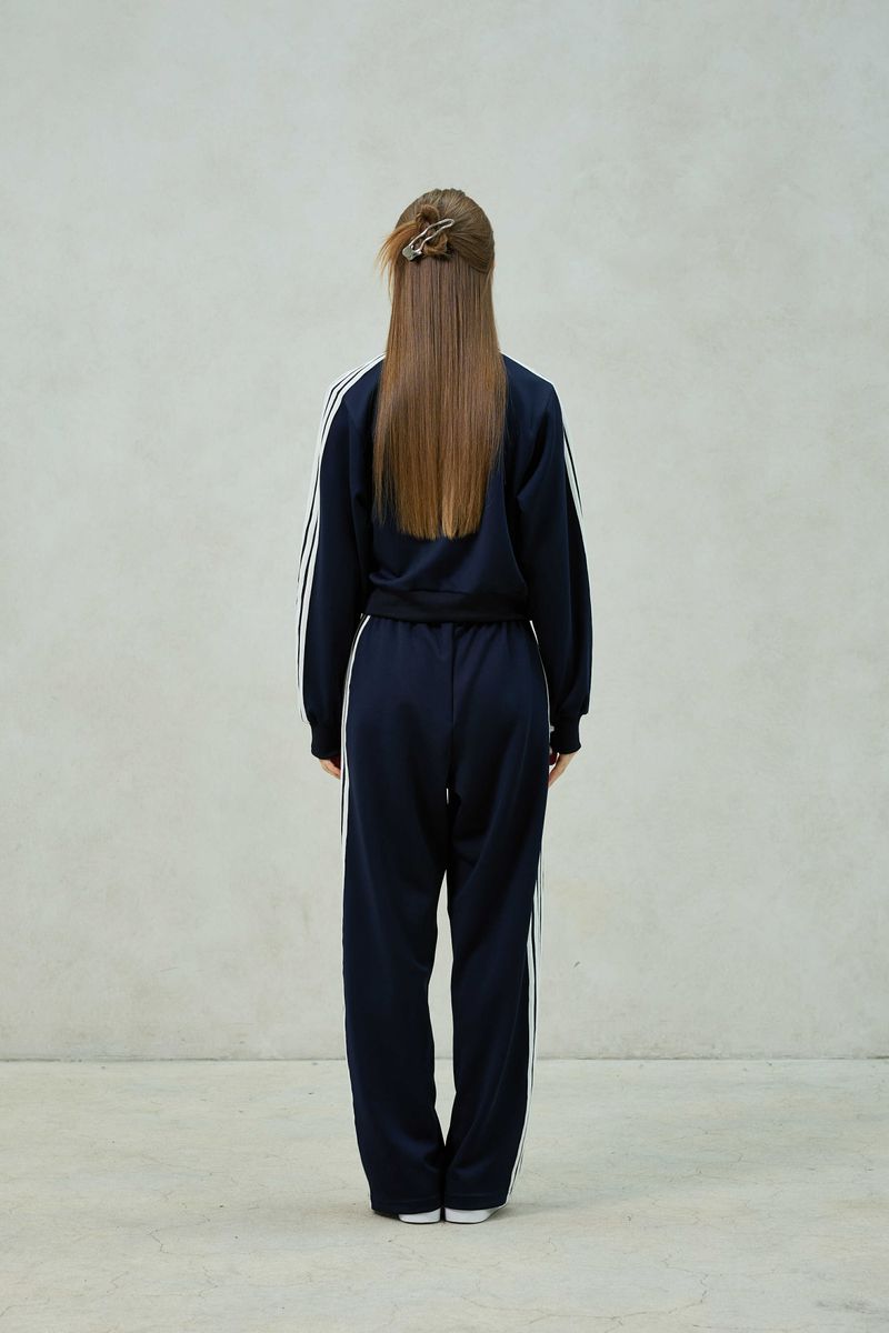 RIBBON JERSEY TRACK TOP / NAVY