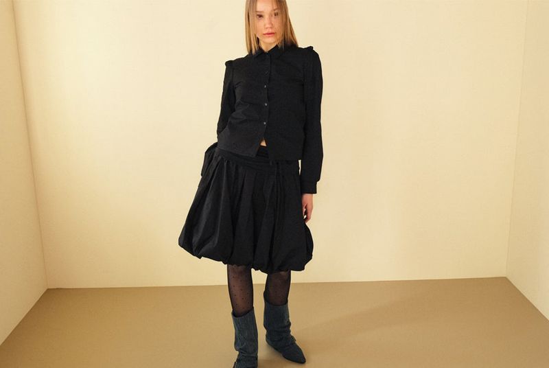 Ribbon pumpkin warmer skirt *Midi