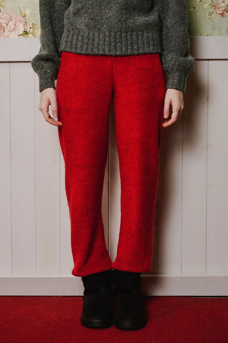 Foggy Jogger wool pants [Red]