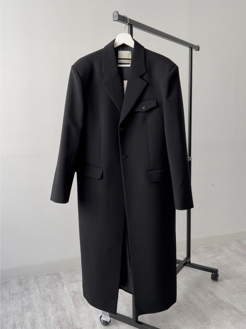 [SS] Flannel Pocket Overfit Long Coat