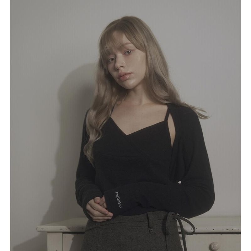 CLOUDY BOLERO-BLACK