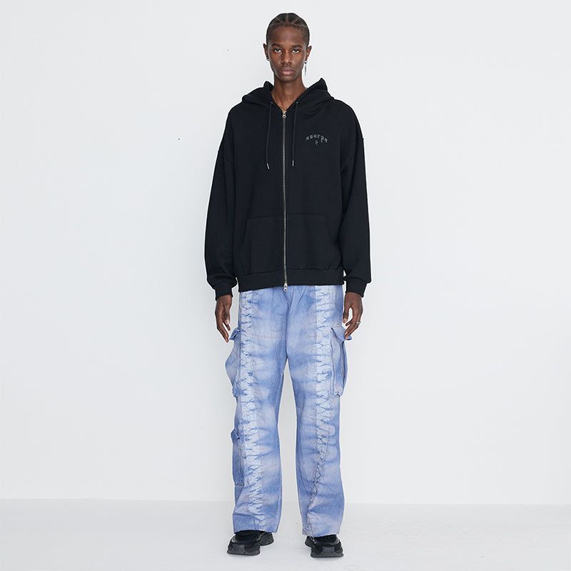 Dyeing Cargo Banding Pants Blue