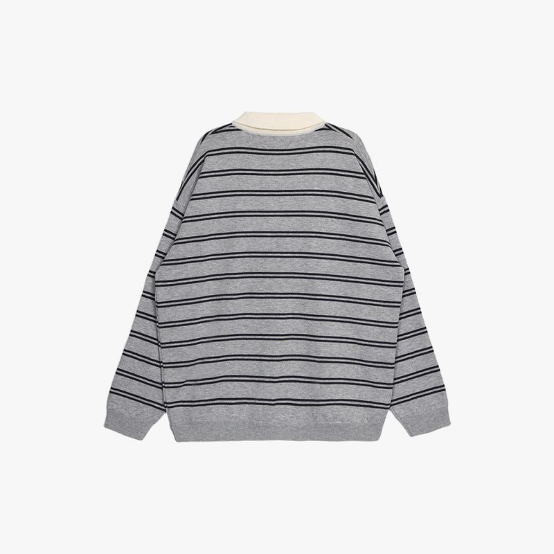 PPA STRIPE COLLAR KNIT