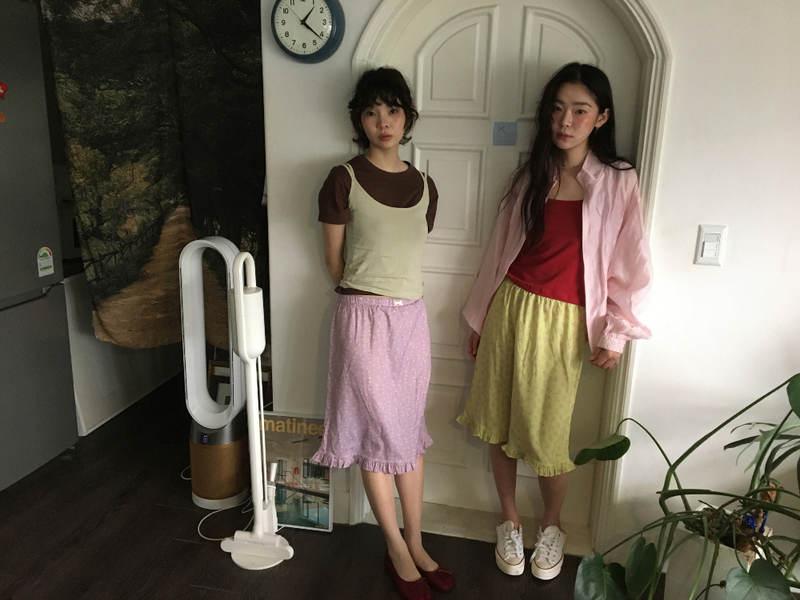 Merry Flower Frill Skirt (2color)