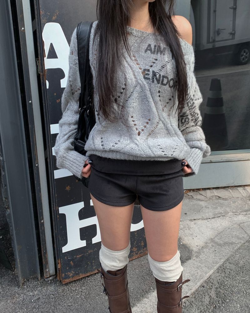 Strap leather long boots