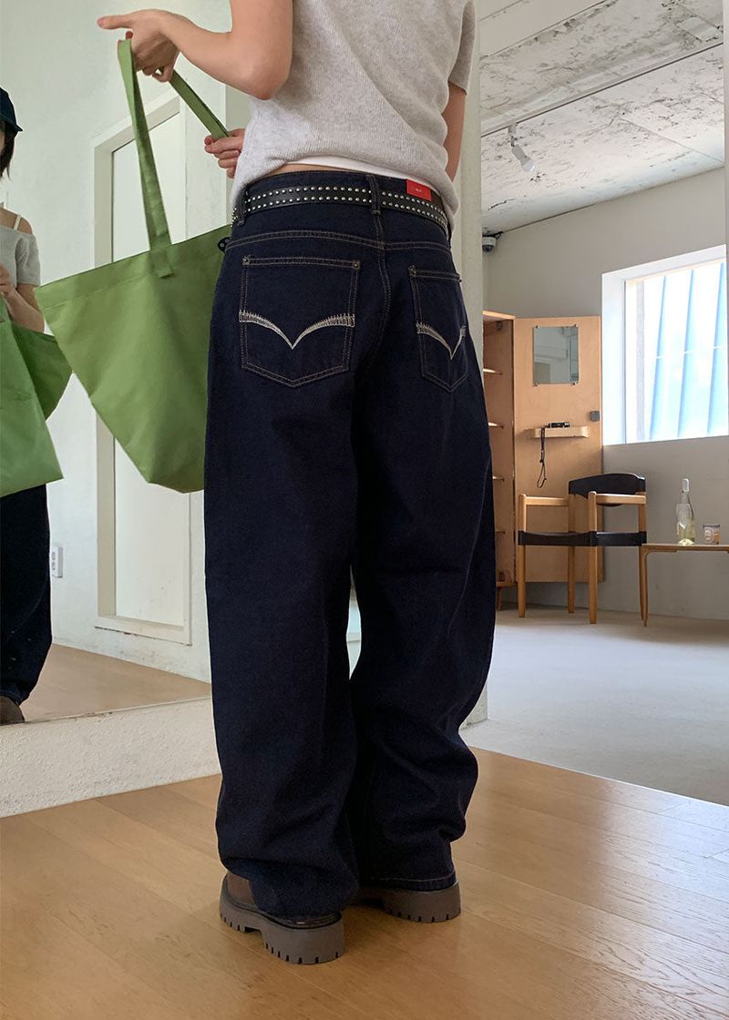 eon(イオエン)の「NONFADE STITCH WIDE DENIM (S-L)(Pants)」