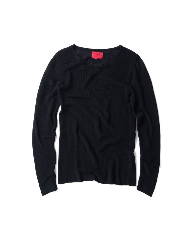 KNIT BLACK LONG SLEEVES