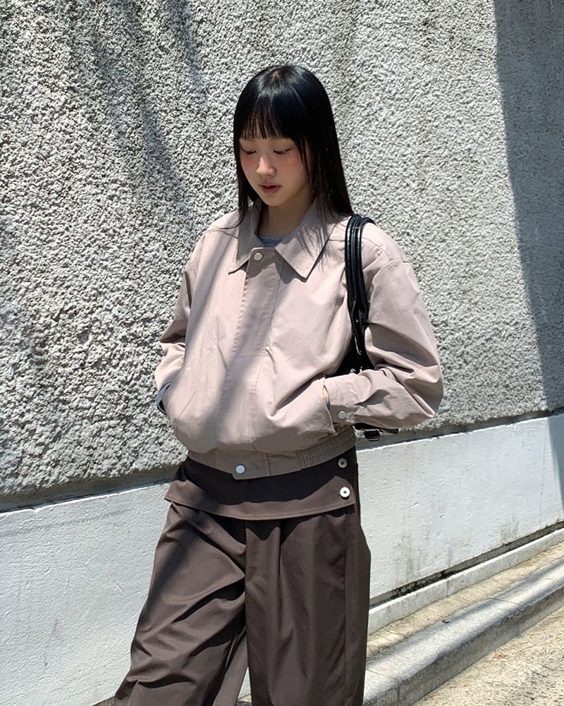 WONDER WONDER(ワンダーワンダー)の「Riturm Pocket button cotton short bomber jacket(Jackets/Outerwear)」