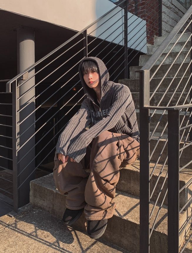 Top Washed Big Pocket Cargo Sweatpants