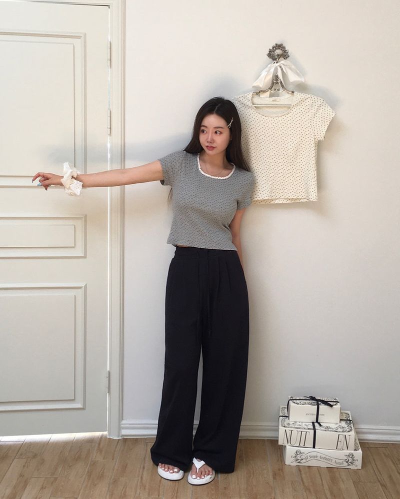 [MADE] Air long, pin-tack wide training pants