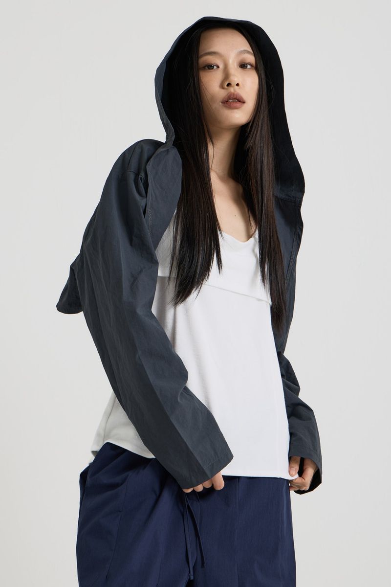 Hooded Shrug, Charcoal