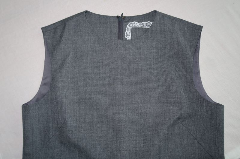 Grey wool dress