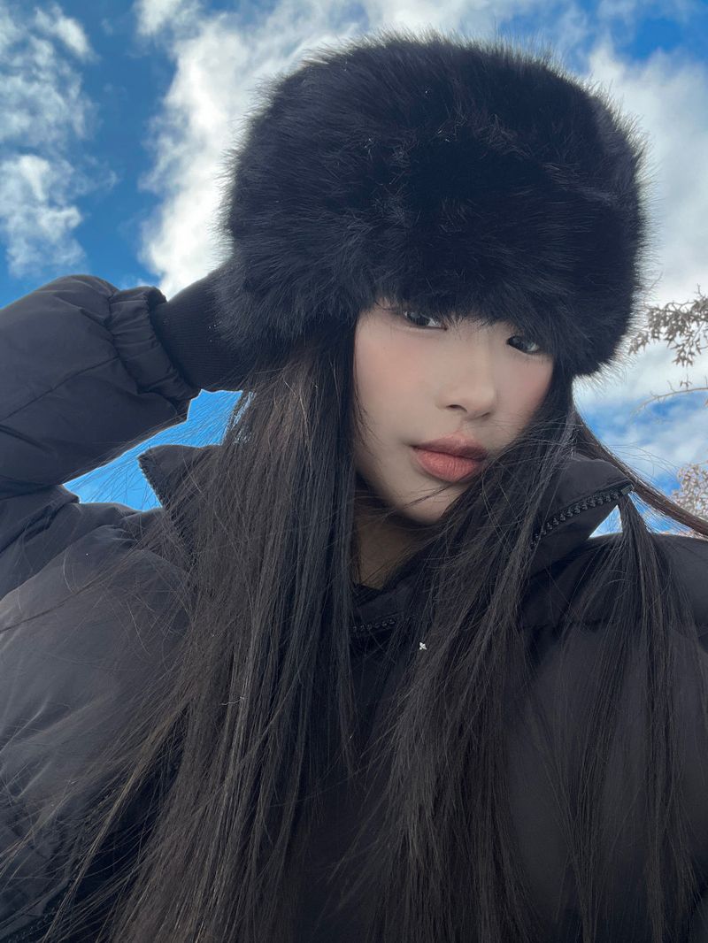 Maetel long hair fake fur bucket fur hat (4 colors)