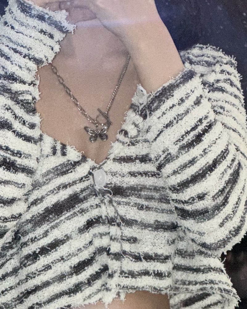 Butterfly Toggle Bar Necklace