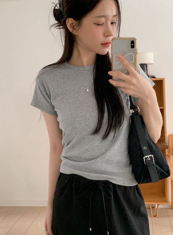 HT Basic Round Short Sleeve T-Shirt (6color)