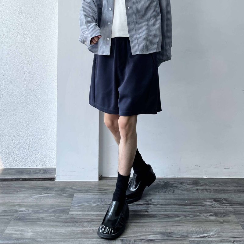 3D Paneled Scuba Knit Shorts