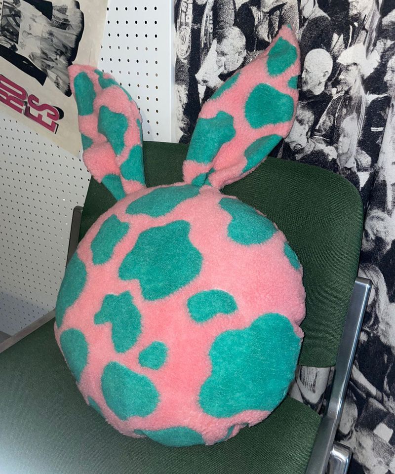pink rabbit ear cushion