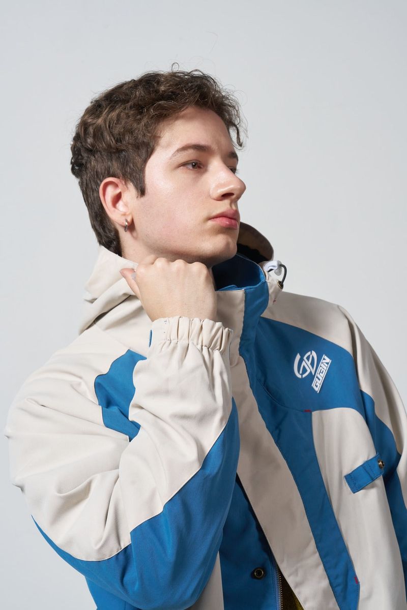 Oversize Color toning Windbreaker - BLUE