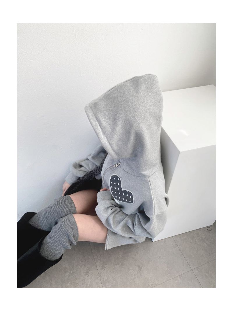 Love me!♥ hood zip-up (2color)