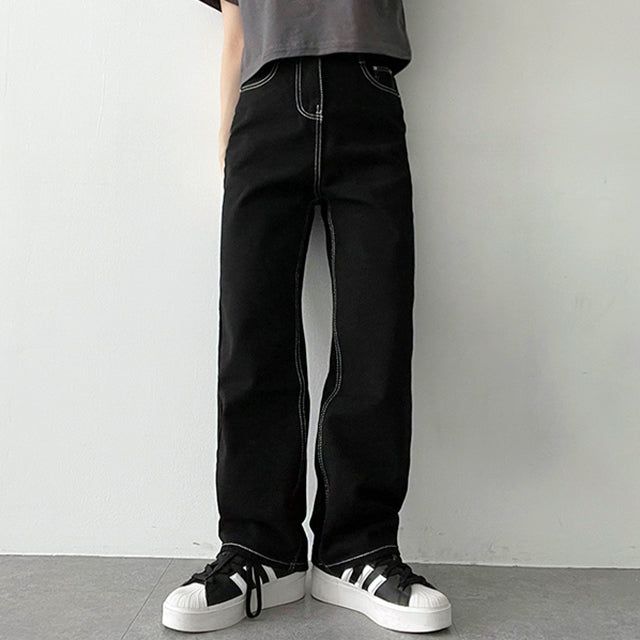 hijjoo（ハイチュー）の「スラブステッチオリジナルブラックパンツ（パンツ）」