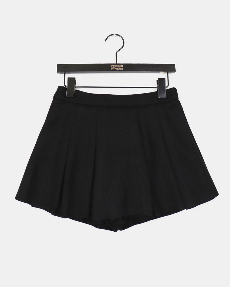 Cheekn woolen pintuck mini skirt