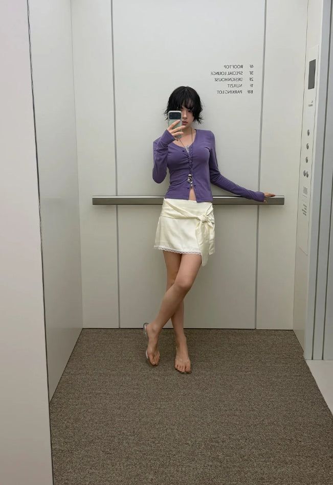 (summer ver.) TWIST BUTTON CARDIGAN