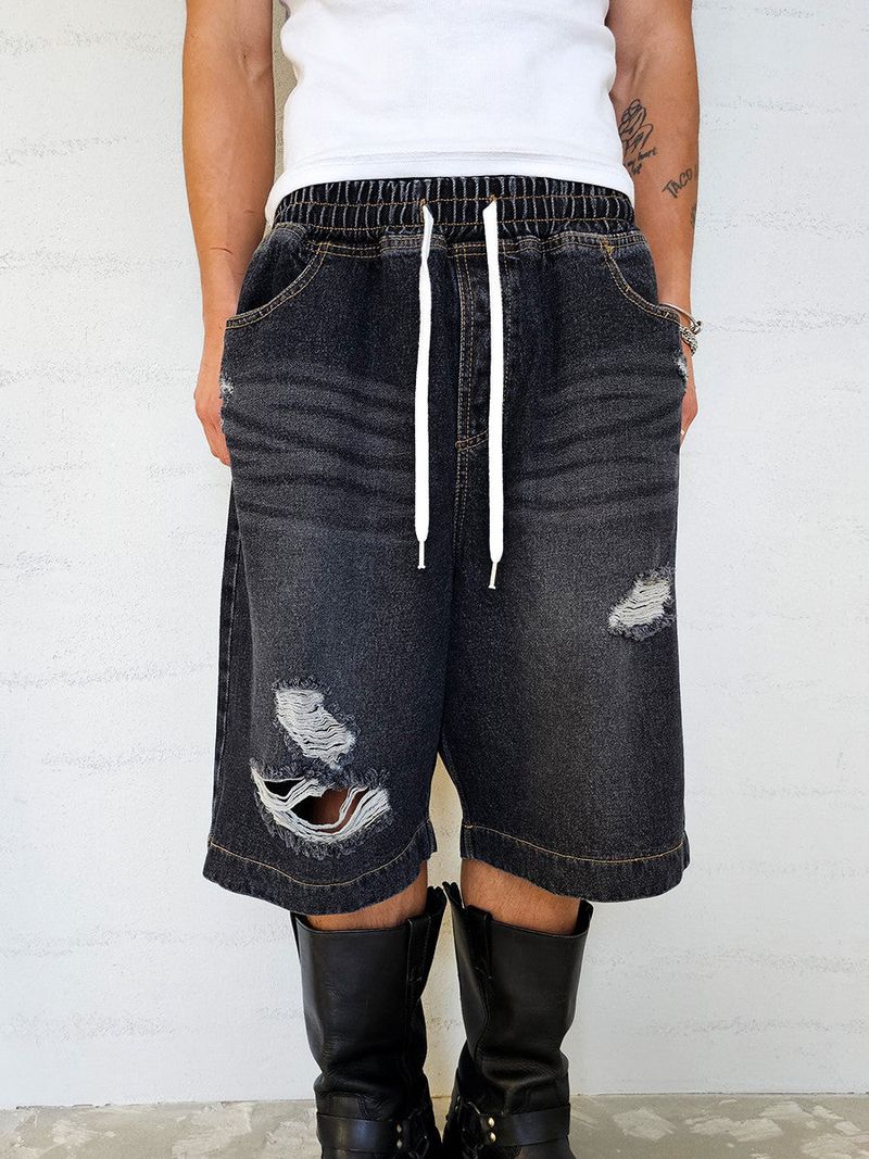 VENTIQUE Damages Bermuda denim PT 2color