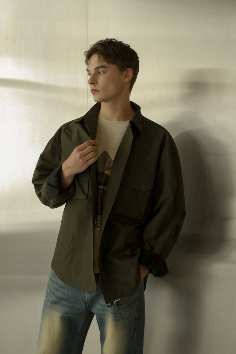 Nylon Max Oversized Pocket Shirt